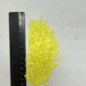 Sulfur measured with ruler